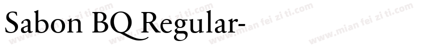 Sabon BQ Regular字体转换